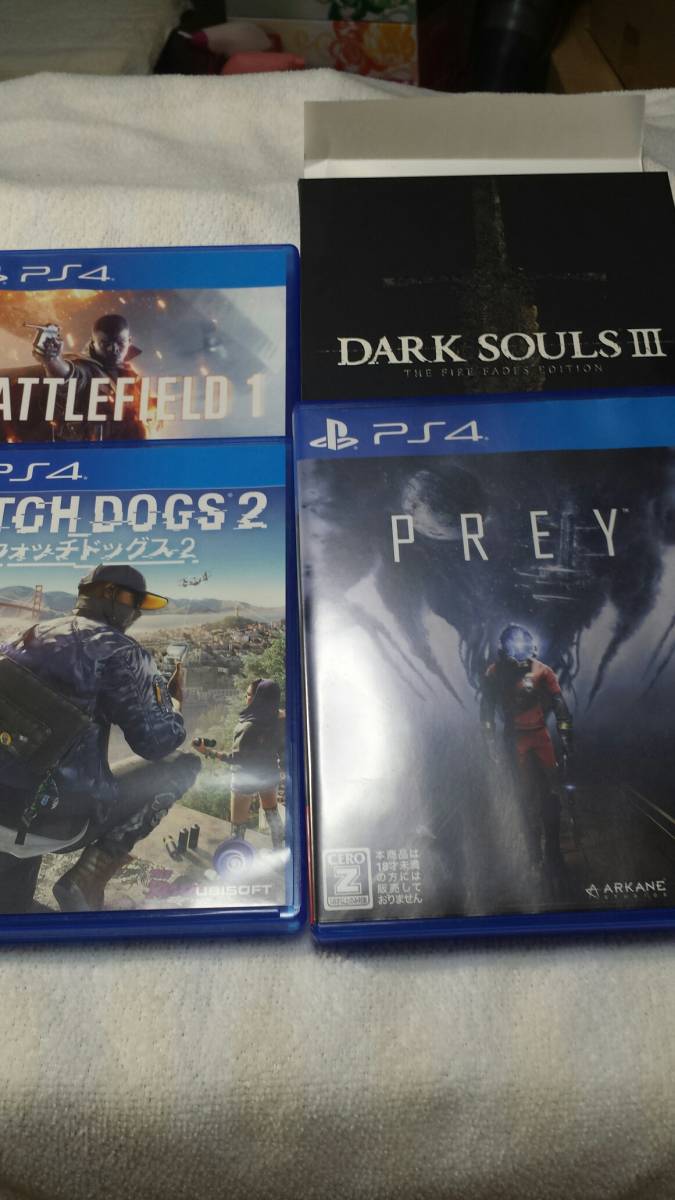 PS4ソフト4本　ダークソウル3他