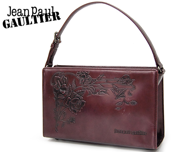 ☆名作！ジャンポールゴルチエ JEAN PAUL GAULTIER 牛革 ”ニューローズ 