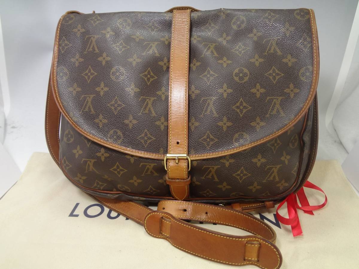 本物 ヴィトン ソミュール３５ ショルダーハンド 　１円～