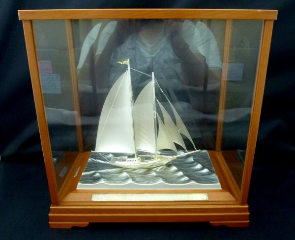 Yacht by TAKEHIKO ヨット 帆船 純銀 SILVER 985 置物 ケース付 4TOH