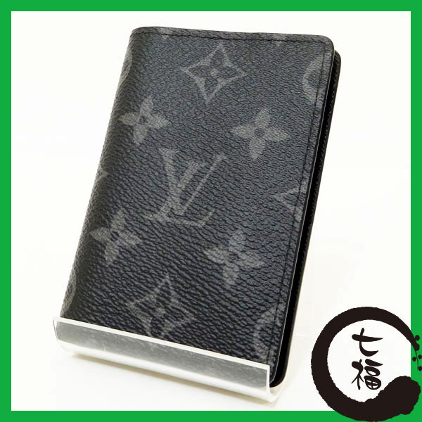 1円U【ルイ・ヴィトン】オーガナイザードゥ・ポッシュ モノグラムエクリプス M61696 キャンバス ユニセックス イニシャル 訳有 美中古