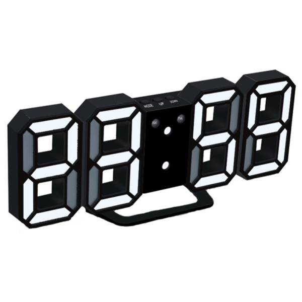 □1円スタート 2017年Newモデル！ LED デジタル 3D立体時計 壁掛 / 置時計 両対応 アラーム機能付き 全８色！ インダストリアル 男前