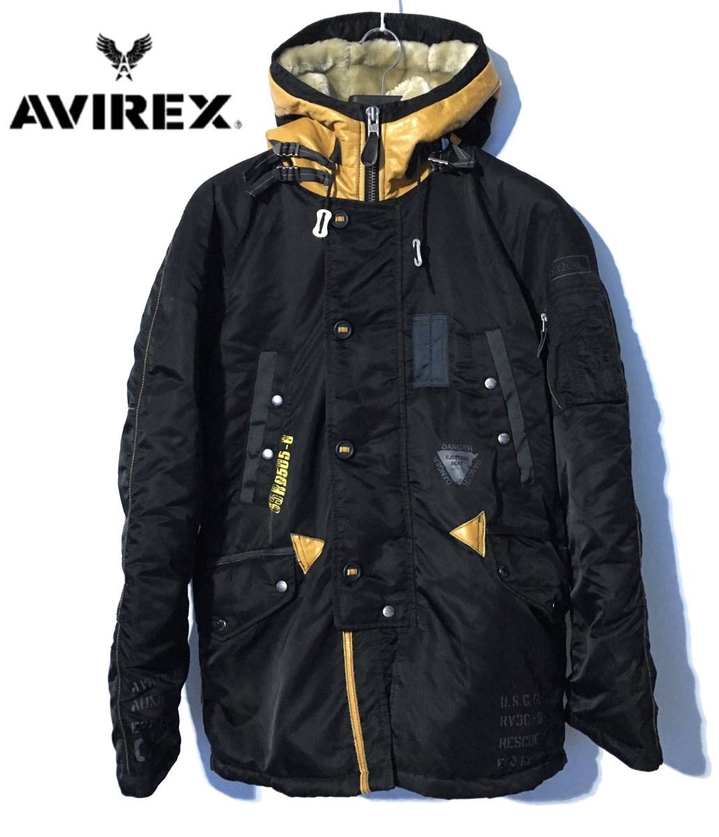 良品 AVIREX アヴィレックス N－3B レスキューモデル L レザー 