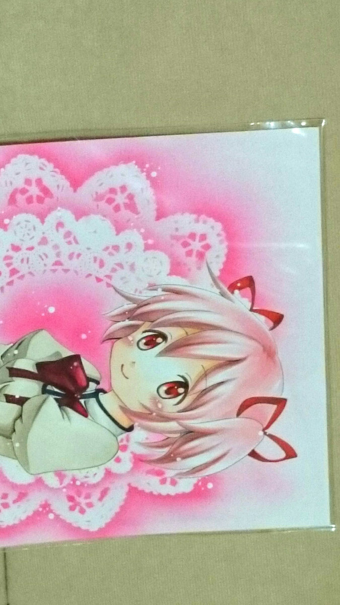 手描きイラスト 魔法少女まどか☆マギカ 鹿目まどか 制服ミニスカ