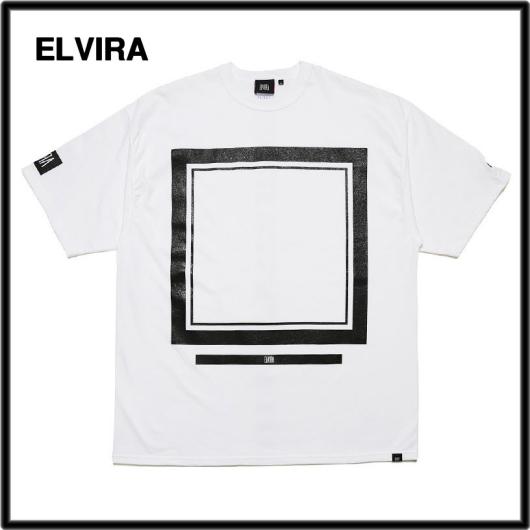 S 白 【ELVIRA FRAME HERITAGE T-SHIRT -WHITE- エルビラ フレームTシャツ エルヴィラ】