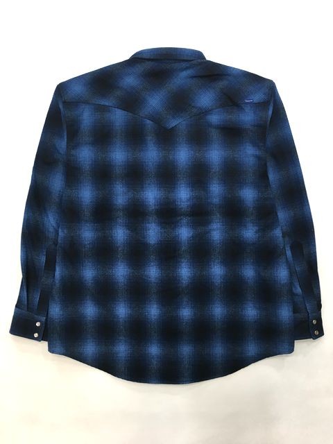 PENDLETON ペンドルトン オンブレチェック柄 ウールウエスタンシャツ(XL)C1031大きいサイズ