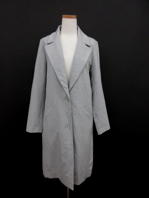 エモダ EMODA コート チェスター ロング シングルボタン F グレー レディース