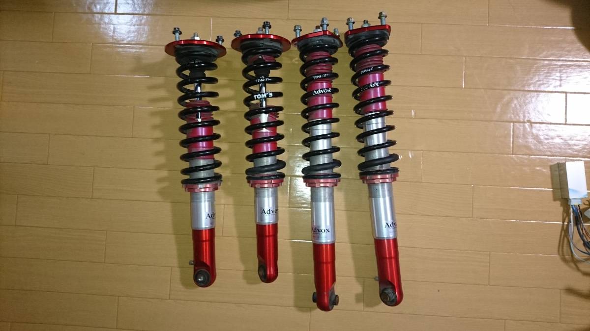 ジャンク ネジ式車高調 Tom S Advox ダストブーツ破け有り 格安出品 アルテッツァ Sxe10 Gxe10 サスペンションキット 一式 売買されたオークション情報 Yahooの商品情報をアーカイブ公開 オークファン Aucfan Com
