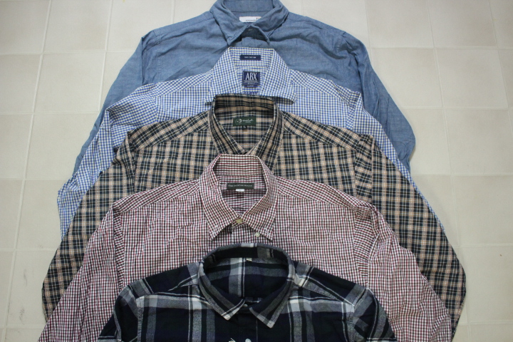 LS1093◆メンズブランド シャツ/長袖/半袖/Lサイズ/10枚セット/まとめ売り/福袋/ABX/THE SCOTCH HOUSE/WHOLE EARTHなど