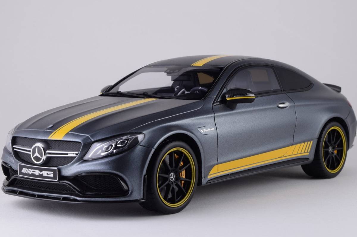 1:18 GT-Spirit メルセデスベンツ C63 クーペ AMG Edition.1 グレー Mercedes特注
