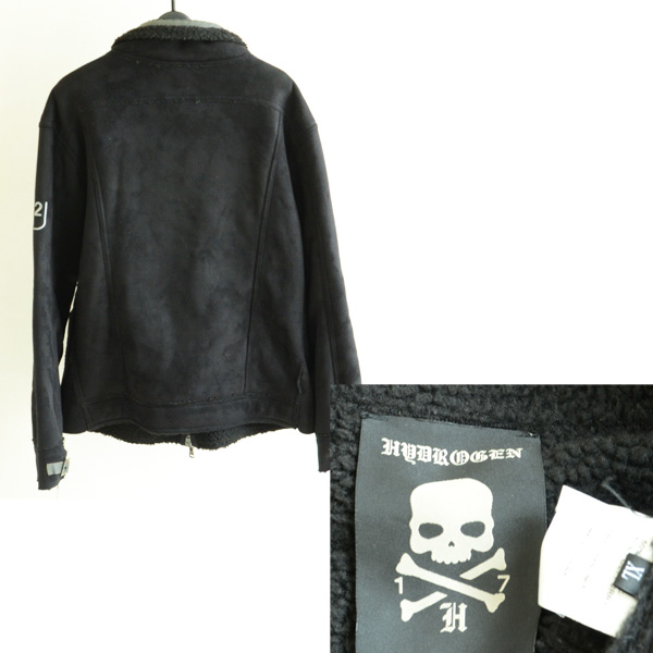 ハイドロゲン HYDROGEN H2J ボア ジャケット 黒 size XL ジャンパー 