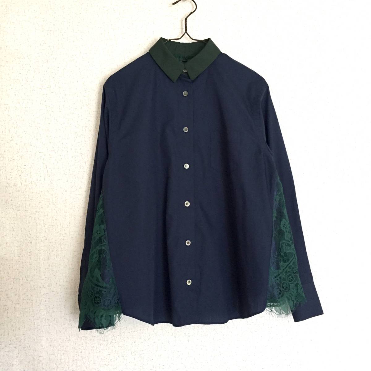 sacai luck バックレース シャツ ブラウス トップス ドッキング サカイ 