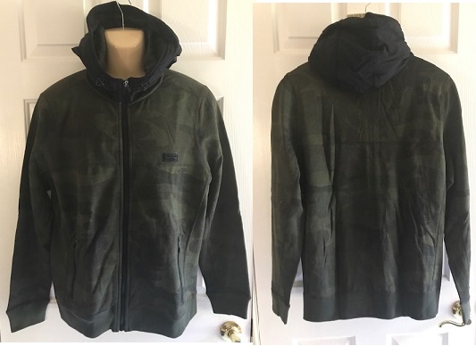 新品 アバクロ★メンズ スポーツ アクティブ スウェット ジップパーカー M 迷彩