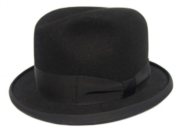 極美品 FRANK LEDER フランクリーダー 毛皮 ラビット フェルトハット HAT ブラック 黒