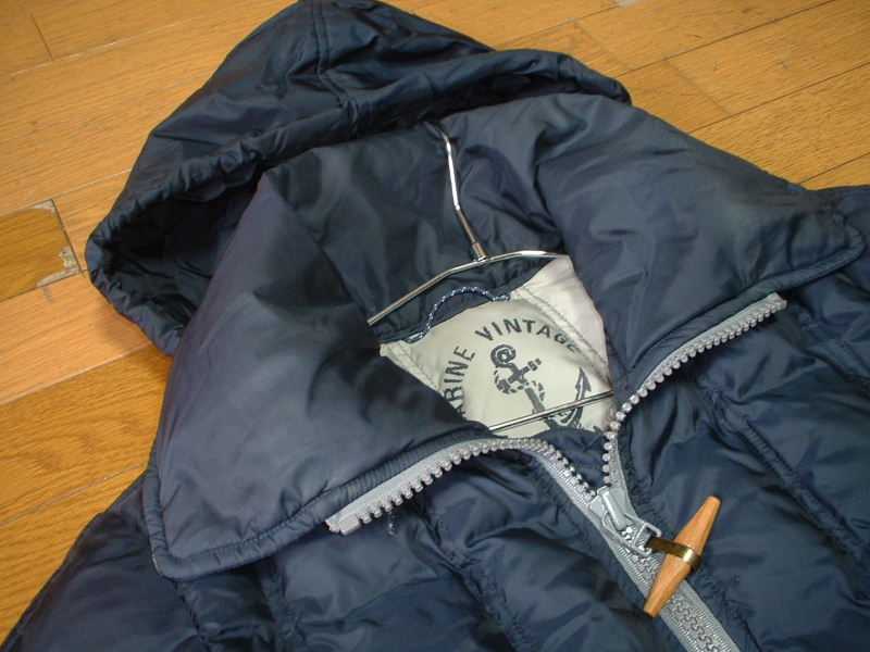 高級45RPMネイビーMARINE VINTAGEダウンジャケット美品3正規フォー 