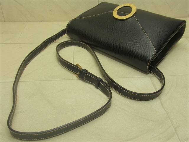 美品☆CELINE セリーヌ サークル ロゴ レザー 2WAY ハンド ショルダー