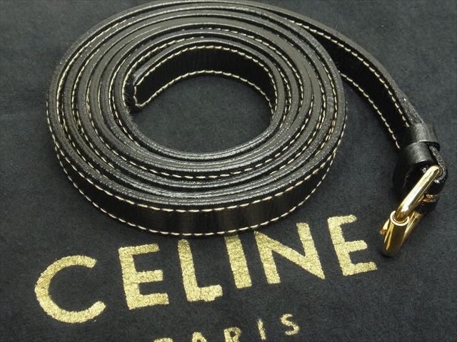 美品☆CELINE セリーヌ サークル ロゴ レザー 2WAY ハンド ショルダー