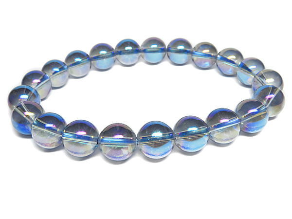 ★【アクアオーラ】水晶ブレスレットＬ★10mm