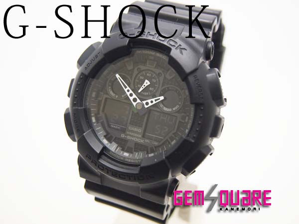 【GA-100-1A1JF】CASIO カシオ G-SHOCK 腕時計 中古 美品 黒 ブラック ラバー ウレタン デジタル 反転文字盤【質屋出店】