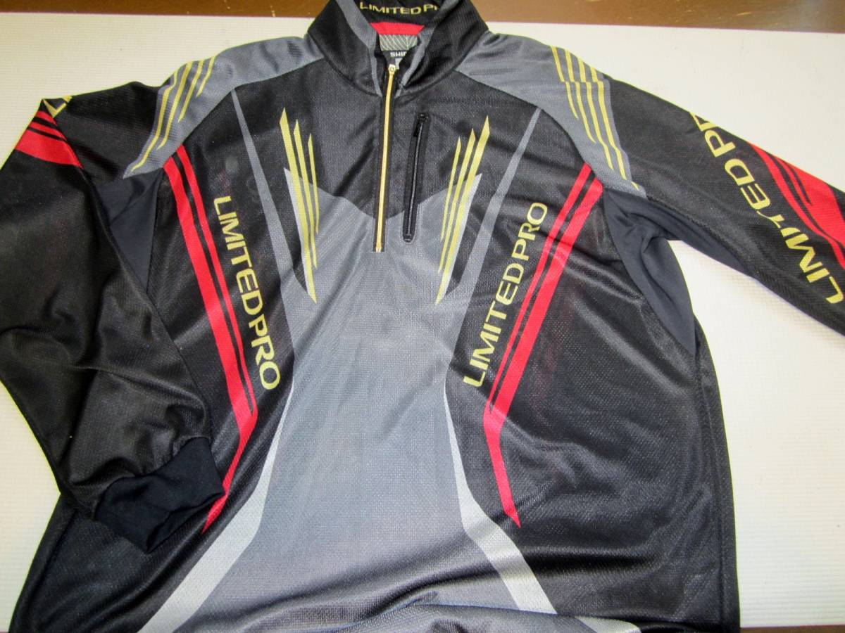 ■シマノ 　ウィックテックス　-℃ジップアップシャツ　リミテッドプロ　XL　 ブラック　SH-011N