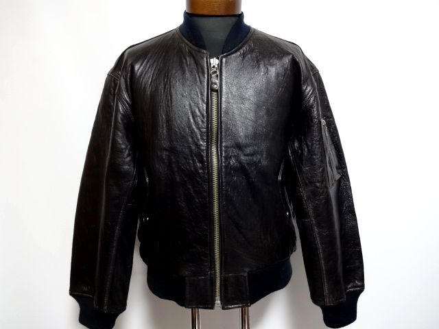 HOUSTON LEATHER MA-1 FLIGHT JACKET 38 size / ヒューストン シープ