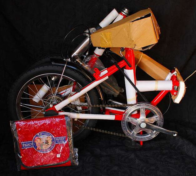 美品　ぺこちゃんサイクル　折りたたみ自転車 ☆ 不二家ペコちゃん／折り畳み自転車 PEKO FAMILY CLUB ☆(ペコちゃん