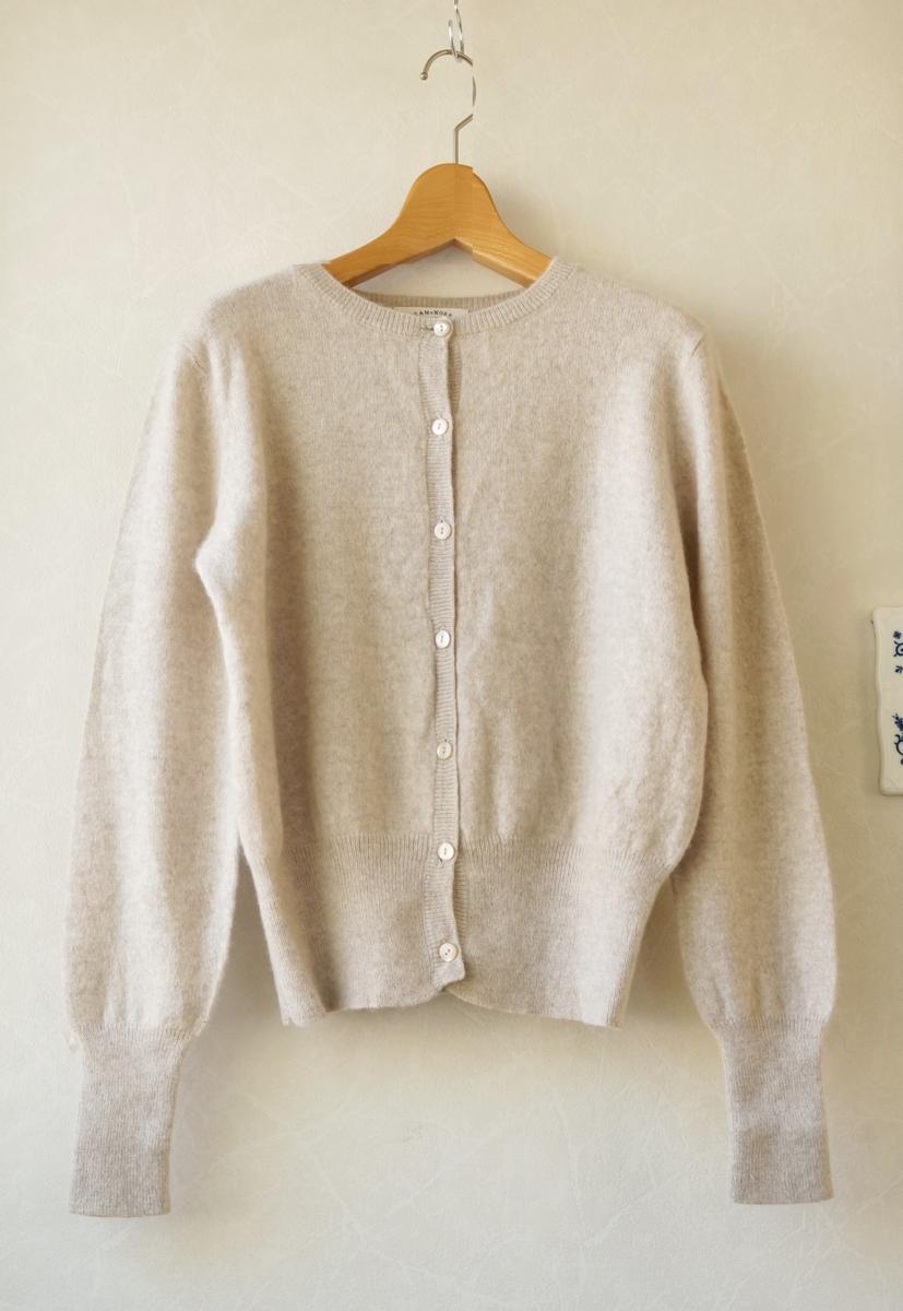 ★FRAMeWORKフレームワーク*ふんわり♪上質カシミヤカーディガン/ベージュ*1711t1