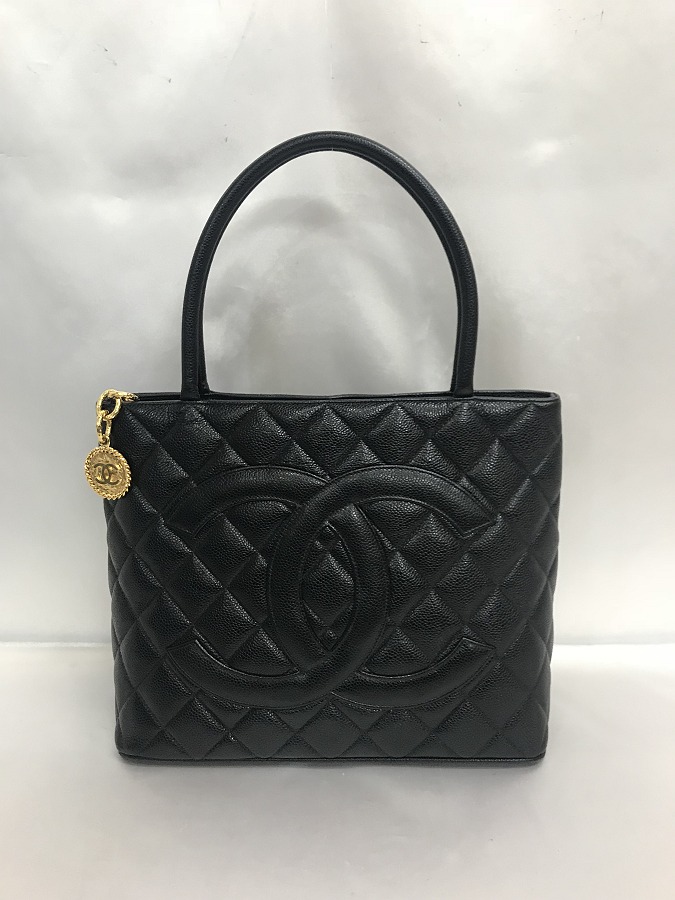 M☆ 1円～ 中古品 シャネル CHANEL 復刻トート マトラッセ キャビア 