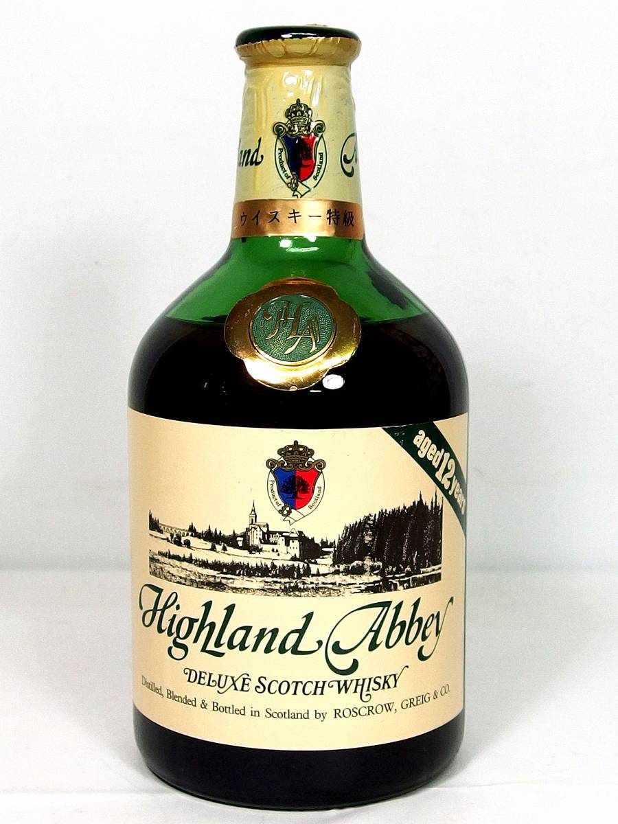 ■古酒■ハイランドアビー12年 750ml(コルク破損)/ジョニーウォーカー ブラックラベル 750ml/シーバスリーガル12年 760ml 計3本■