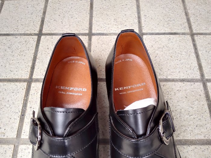 リーガル社製（REGAL） ケンフォード（KENFORD）黒25.5cm モンクストラップ スワールモカシン 新品未使用 格安 値下げ おまけ付（靴べら）