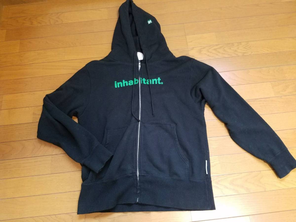 inhabitant■インハビタントパーカー黒■US S（日本Lサイズ）