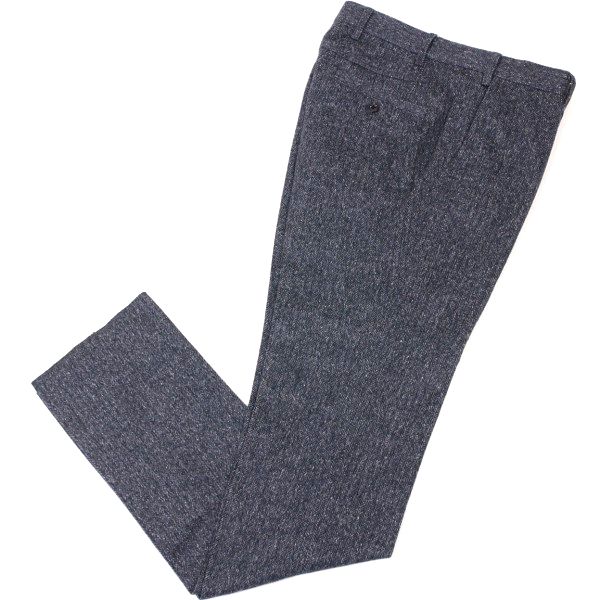 新品 定価2.2万 秋冬 インターメッツォ INTERMEZZO シルク混 ウールパンツスラックス 78 濃紺◆NZ17