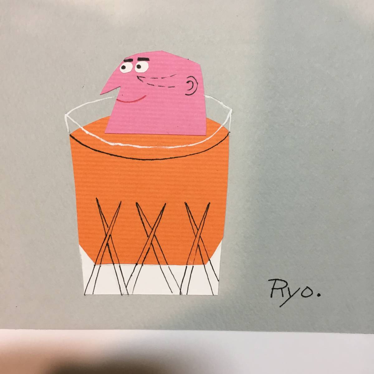 珍品アンクルトリス切り絵コラージュ柳原良平