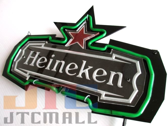 Heineken ハイネケン 特大 3D 緑ネオン管 ネオン看板 インテリア 