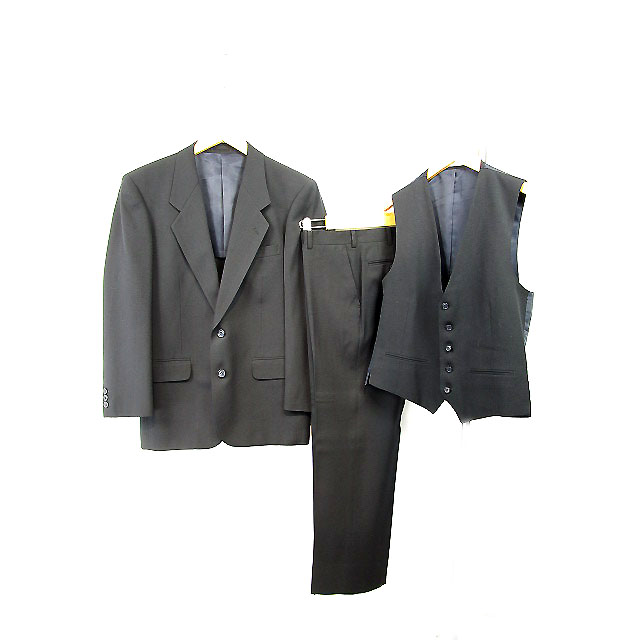 UNIFIER スリーピース スーツ ジャケット パンツ ベスト 黒 A5