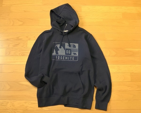 ★M★ ヨセミテ公園のデザインがいい感じ♪ THE NORTH FACE ノースフェイス プルオーバー スウェット フーディー パーカー 黒 新品