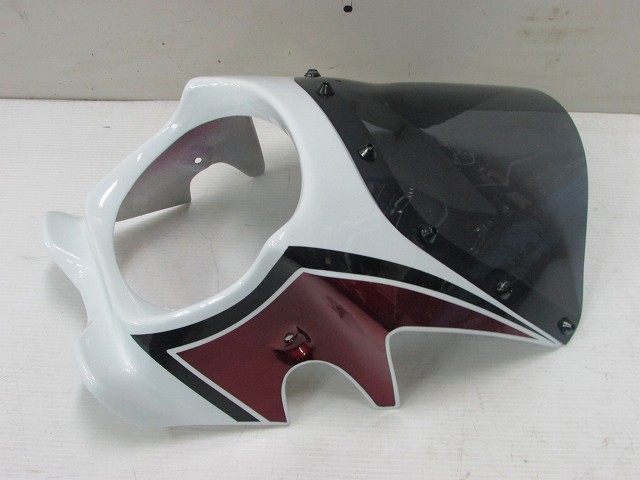 【155】中古♪汎用 ★ 社外 ビキニカウル ライトカウル CBタイプ?? 段付スモークスクリーン付 中古 社外 バイク 部品 汎用 ビキニカウル 青M 180φ FRP ペイント素材