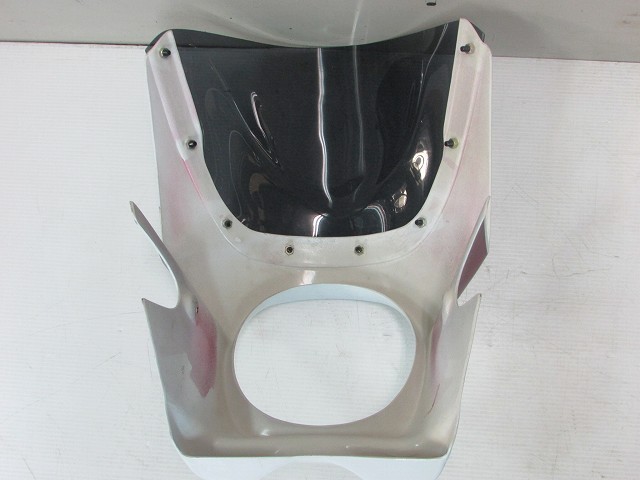 【155】中古♪汎用 ★ 社外 ビキニカウル ライトカウル CBタイプ?? 段付スモークスクリーン付 中古 社外 バイク 部品 汎用 ビキニカウル 青M 180φ FRP ペイント素材