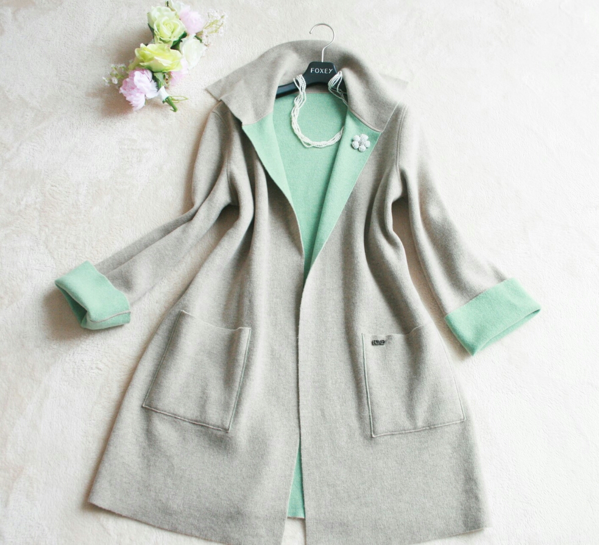 FOXEY フォクシー - | リバーシブル FOXEY（ロングコート）のフリマ 