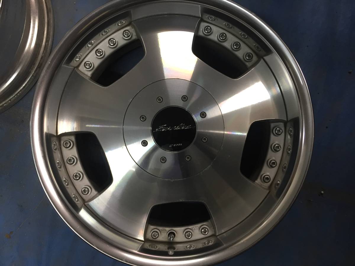 良品☆WORK製ユーロライン 8J 6穴18インチホイール ハイエース、
