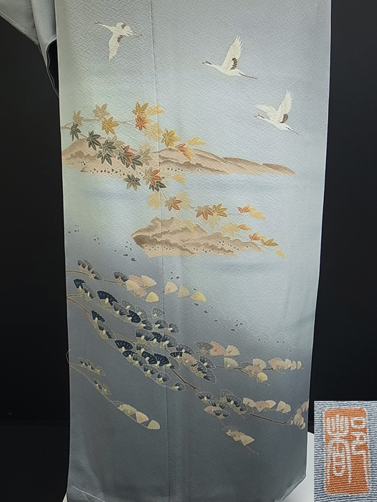 ★ｎａａｎａ5656★b037．未使用品 優美 縮緬 吉祥文様訪問着 作家物