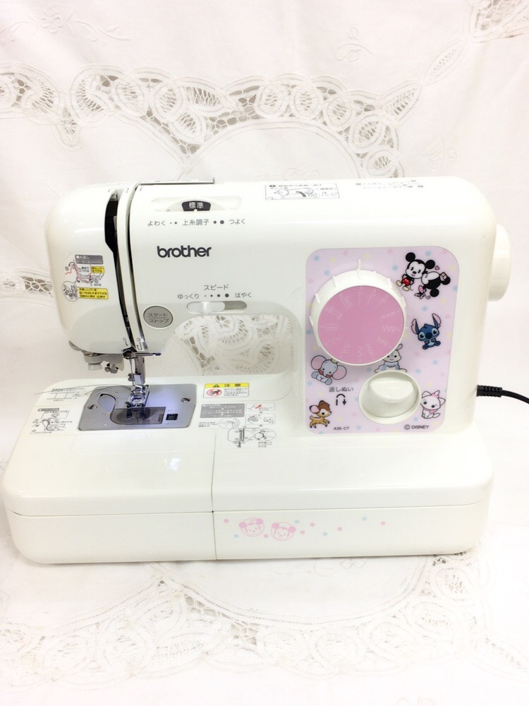 【BROTHER】 ブラザー 電子ミシン ELU52 シリーズ A35-CT ディズニー 仕様 DISNEY コンパクトミシン 取説 DVD 箱付き 動作品