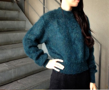 新品 G.V.G.V. 定価2.5万 ショート丈モヘアニット ダークグリーン 緑 ドルマン k3 ｇｖｇｖ