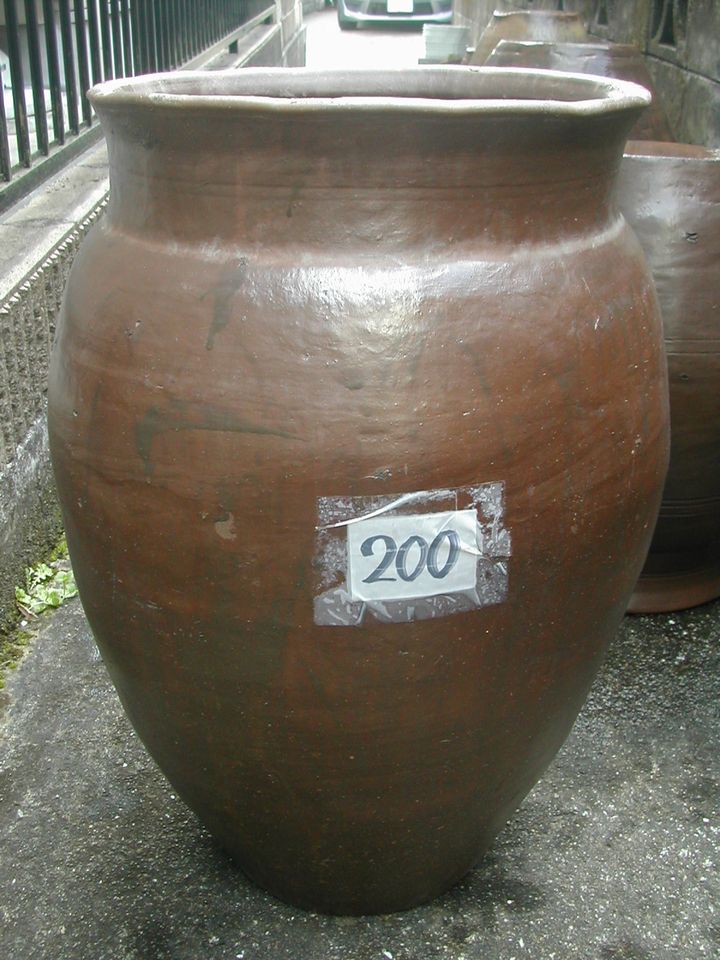 唐津焼の古い甕(200)高さ約65cm＊かめ壷花生けめだか鉢睡蓮鉢