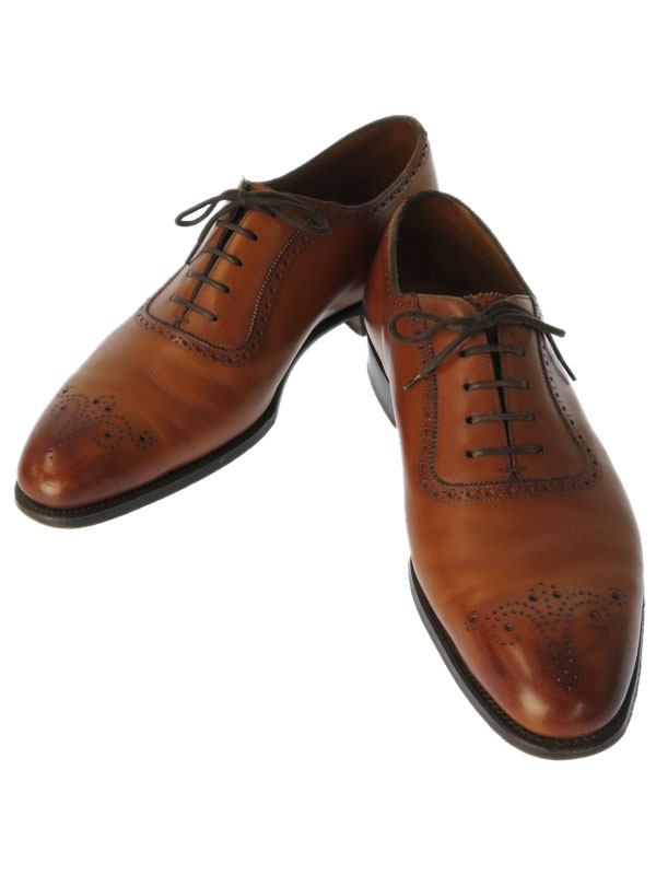 中古 エドワードグリーン WALCOT メダリオンシューズ size8 1/2 メンズ