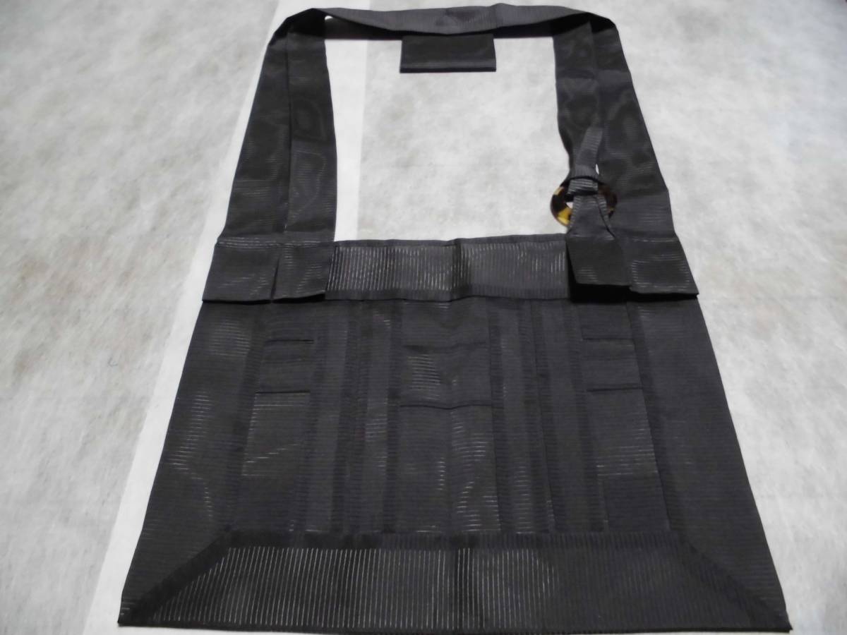 正絹　駒絽（軽め）黄土色　臨済宗　1尺絡子 臨済宗 一尺絡子 正絹 絽 色は黒 法衣 袈裟 京都 ハンドメイド 手作り ⑤】