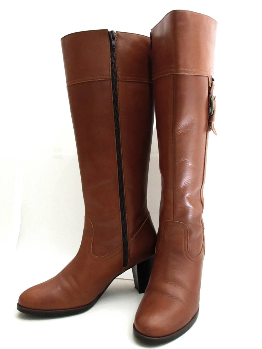 BARCLAY公式 美品17AW バークレー BARCLAY ラウンドトゥ サイドジップ レザー ロング ブーツ 本革 23㎝ ブラウン バークレー -アウトレットファッション通販 『BRANDELI』