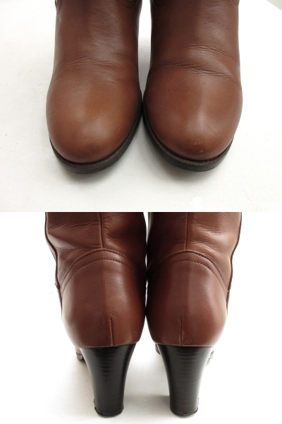 BARCLAY公式 美品17AW バークレー BARCLAY ラウンドトゥ サイドジップ レザー ロング ブーツ 本革 23㎝ ブラウン バークレー -アウトレットファッション通販 『BRANDELI』