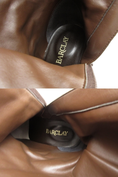 BARCLAY公式 美品17AW バークレー BARCLAY ラウンドトゥ サイドジップ レザー ロング ブーツ 本革 23㎝ ブラウン バークレー -アウトレットファッション通販 『BRANDELI』