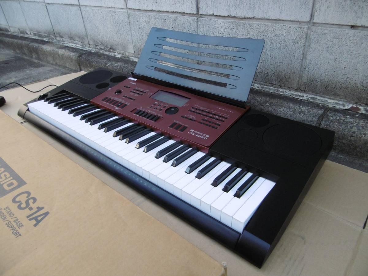 CASIO ハイグレード 電子キーボード CTK-6250 61鍵盤 譜面台 